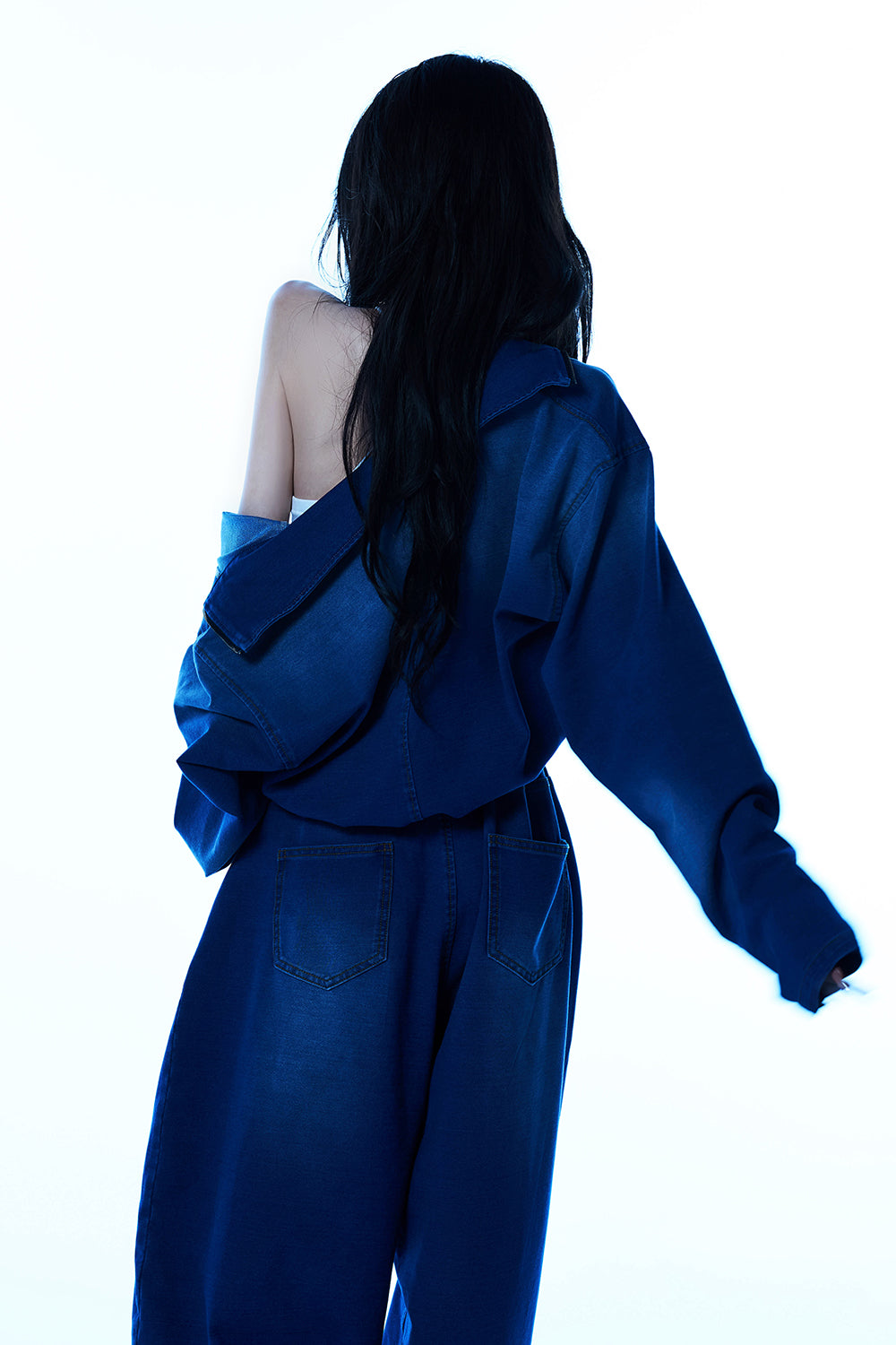 Utility Denim Zip Jacket