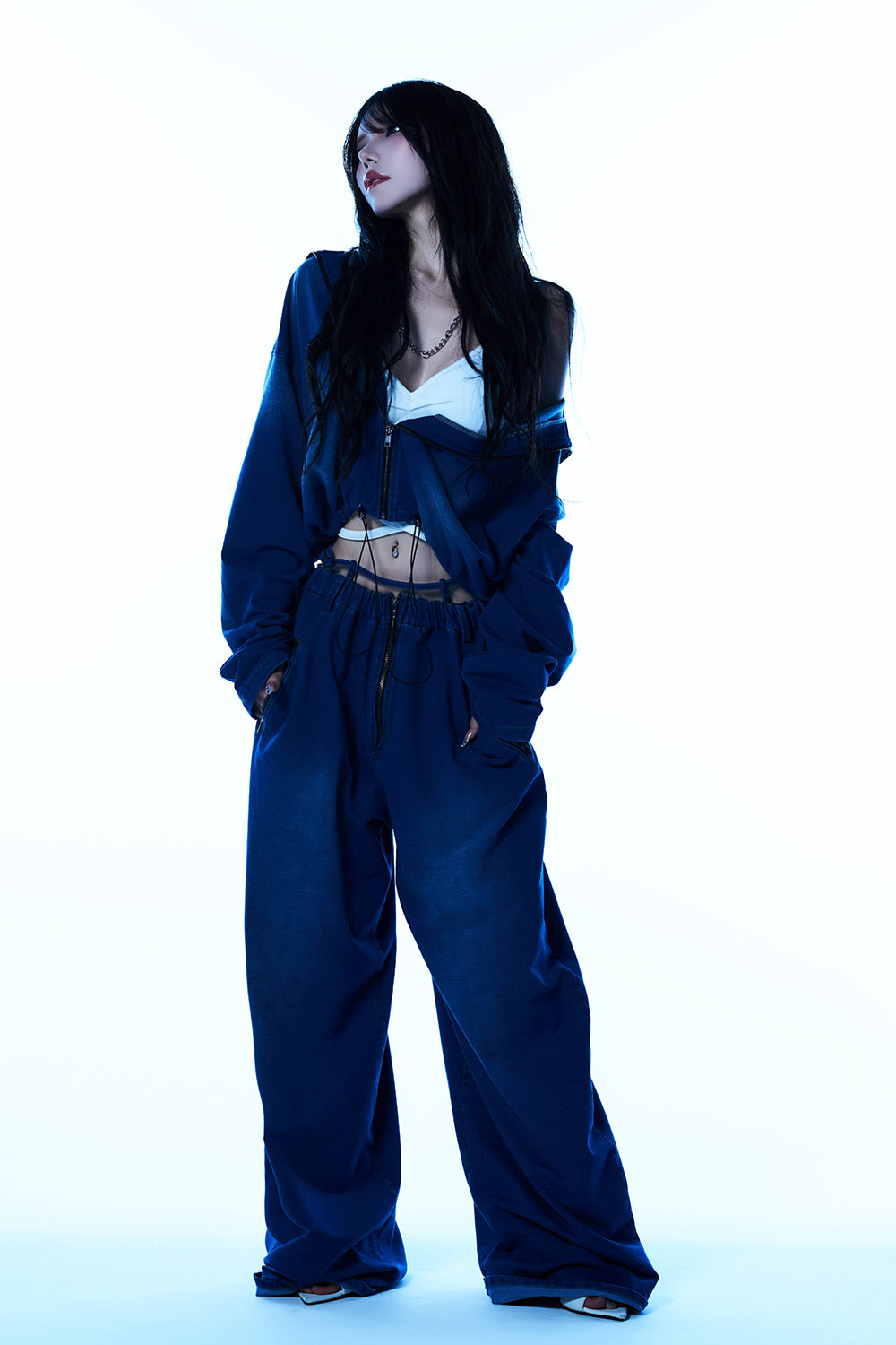 Utility Denim Cargo Pants