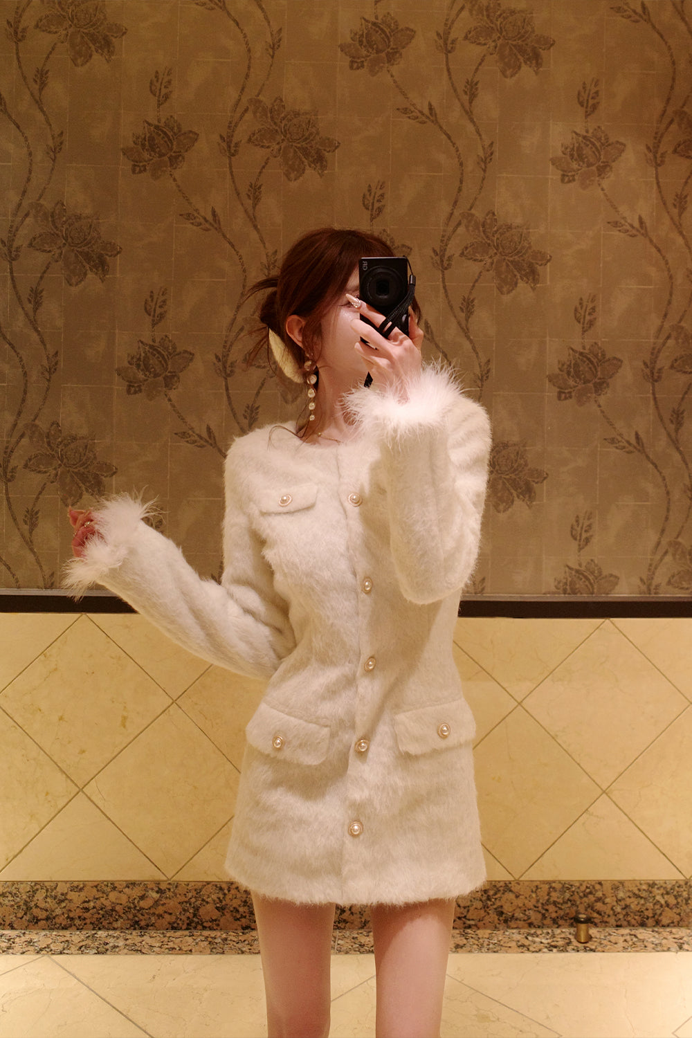 フェザージャケットワンピース