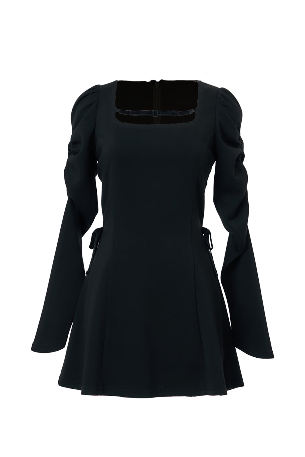 ベロアリボンカットミニワンピース