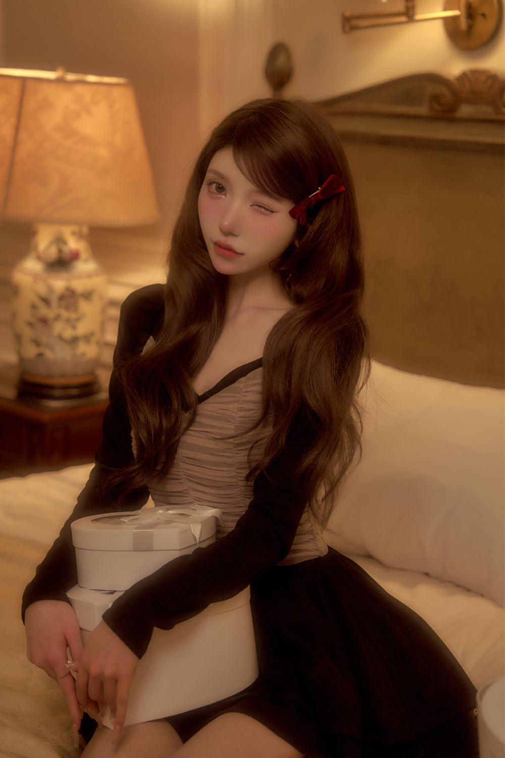 シアードッキングスウェードミニワンピース