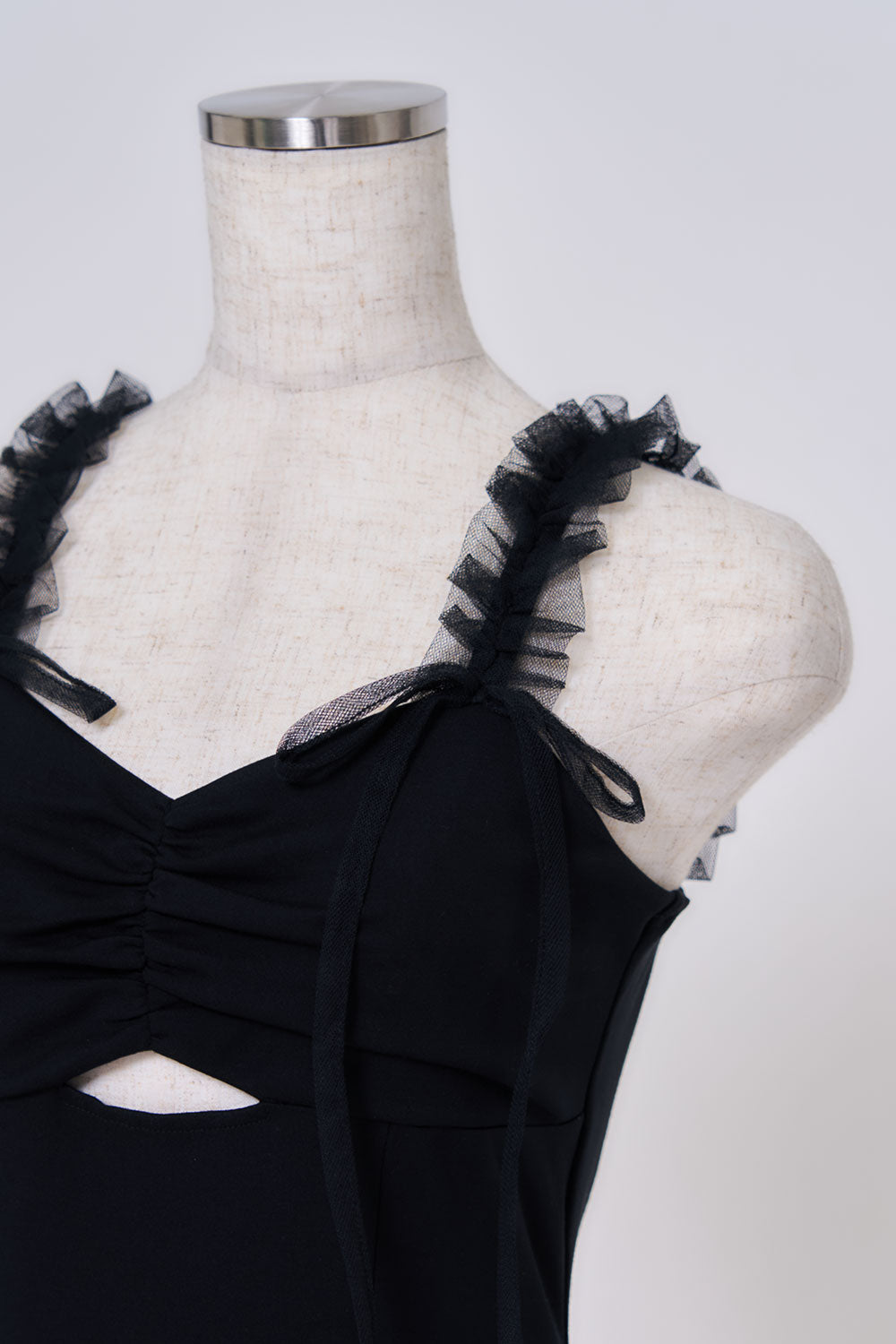 ボリュームシフォンキャミワンピース