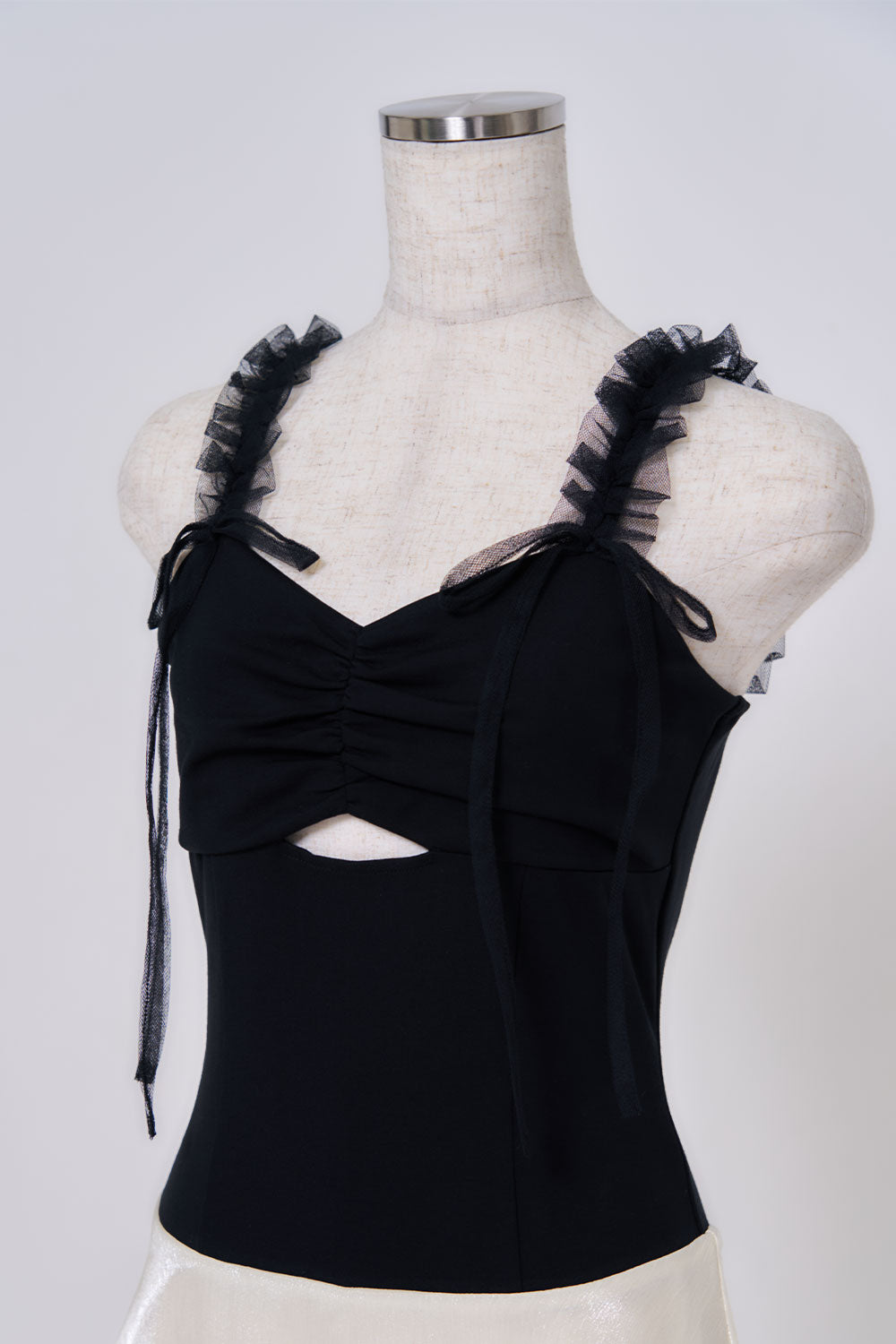 ボリュームシフォンキャミワンピース