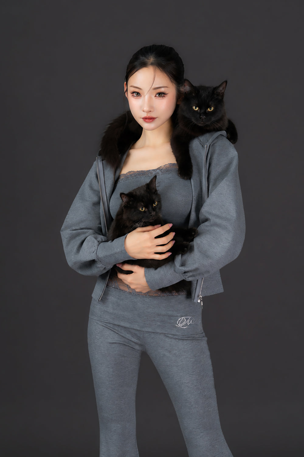 Devil Zip Hoodie Set