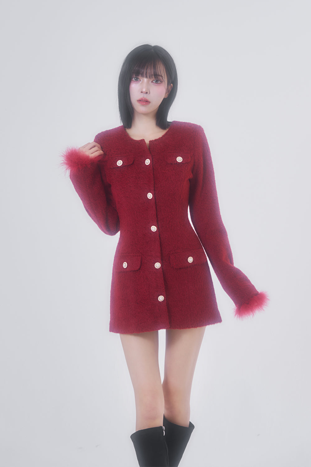 フェザージャケットワンピース