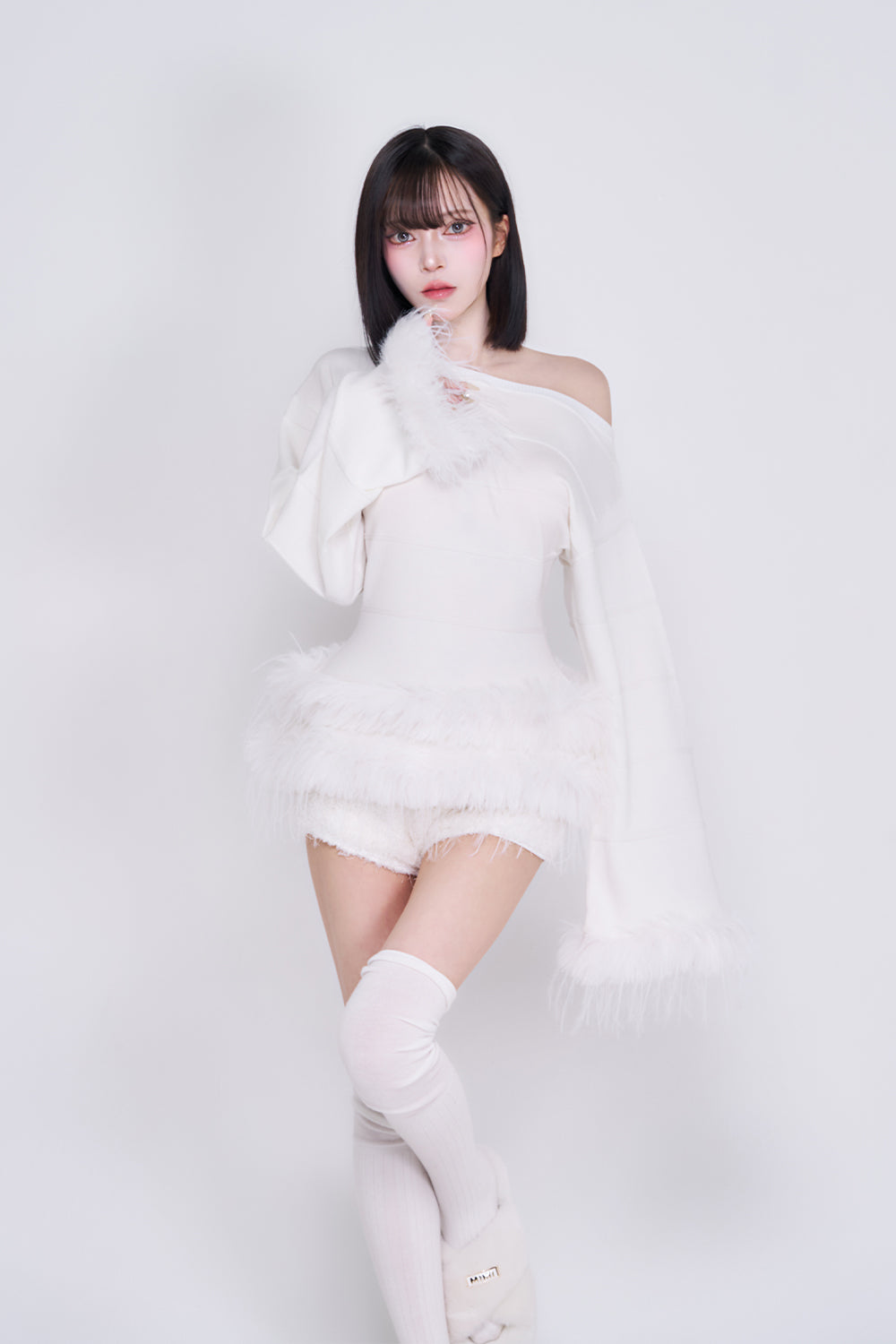 スプリングルーズニットトップス