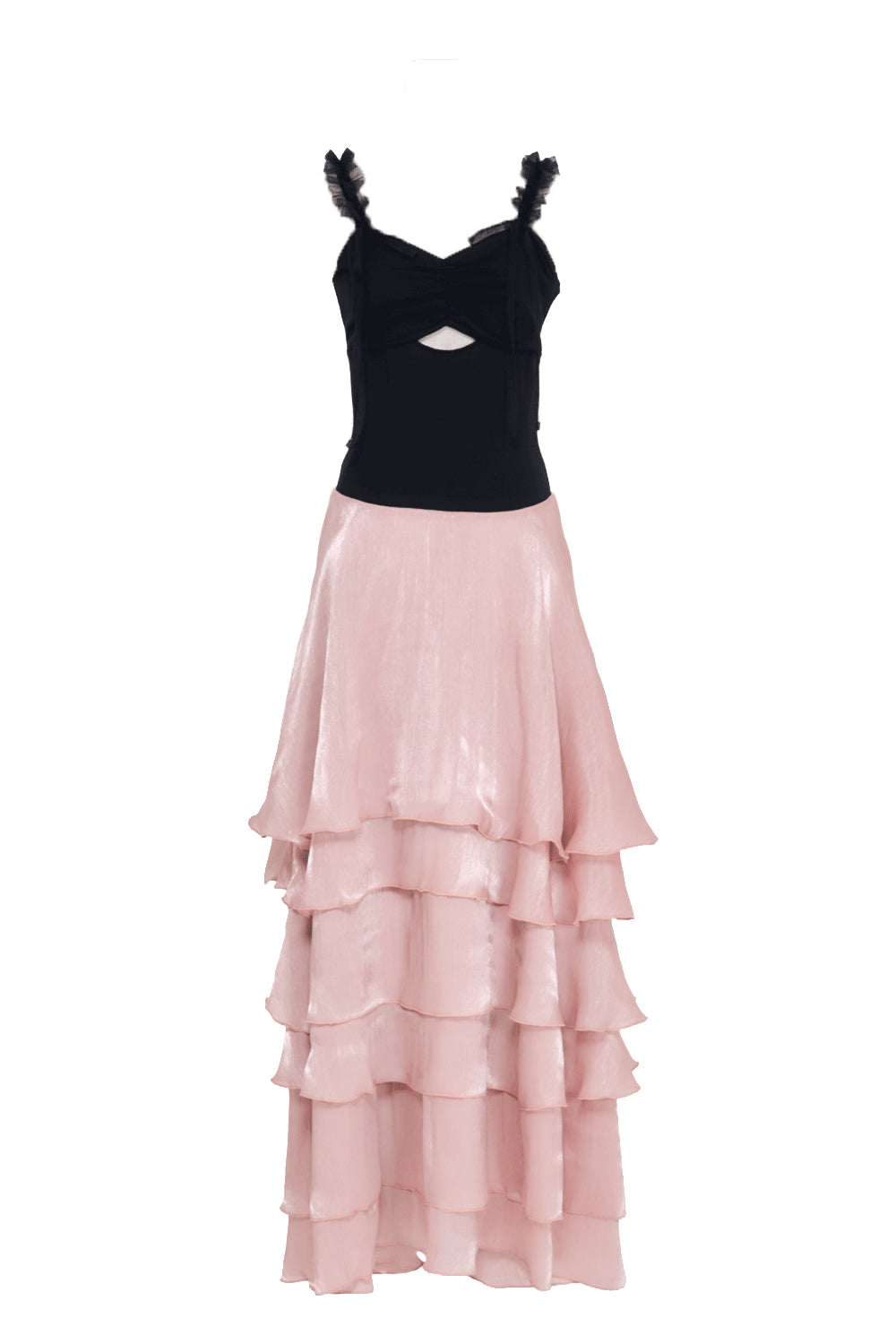 ボリュームシフォンキャミワンピース