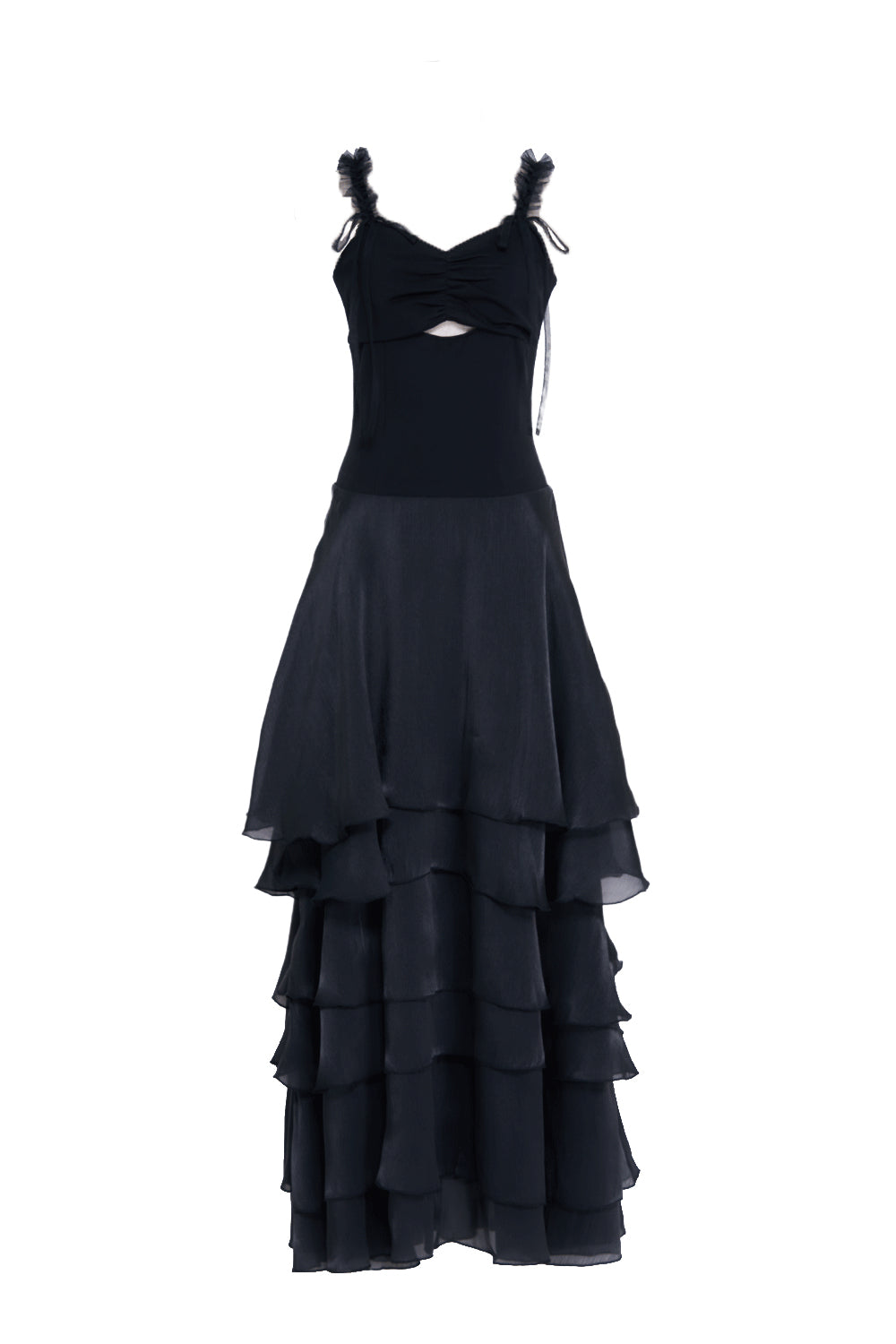 ボリュームシフォンキャミワンピース