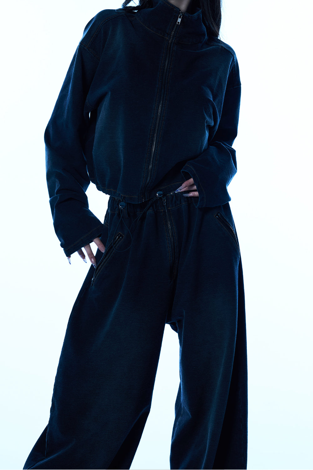 Utility Denim Zip Jacket
