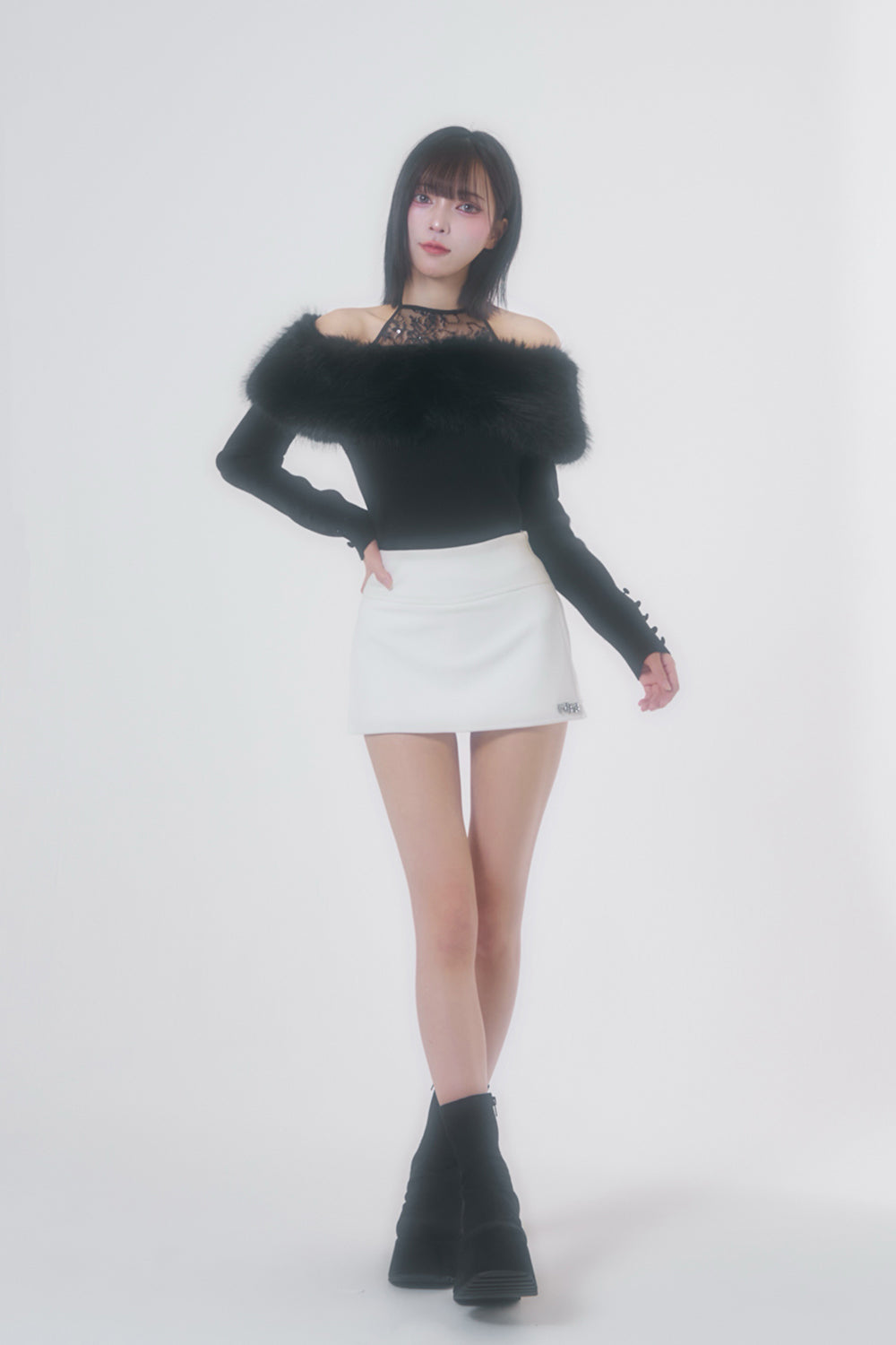 belear mimi オフショルファニットトップス オフショルファーニット