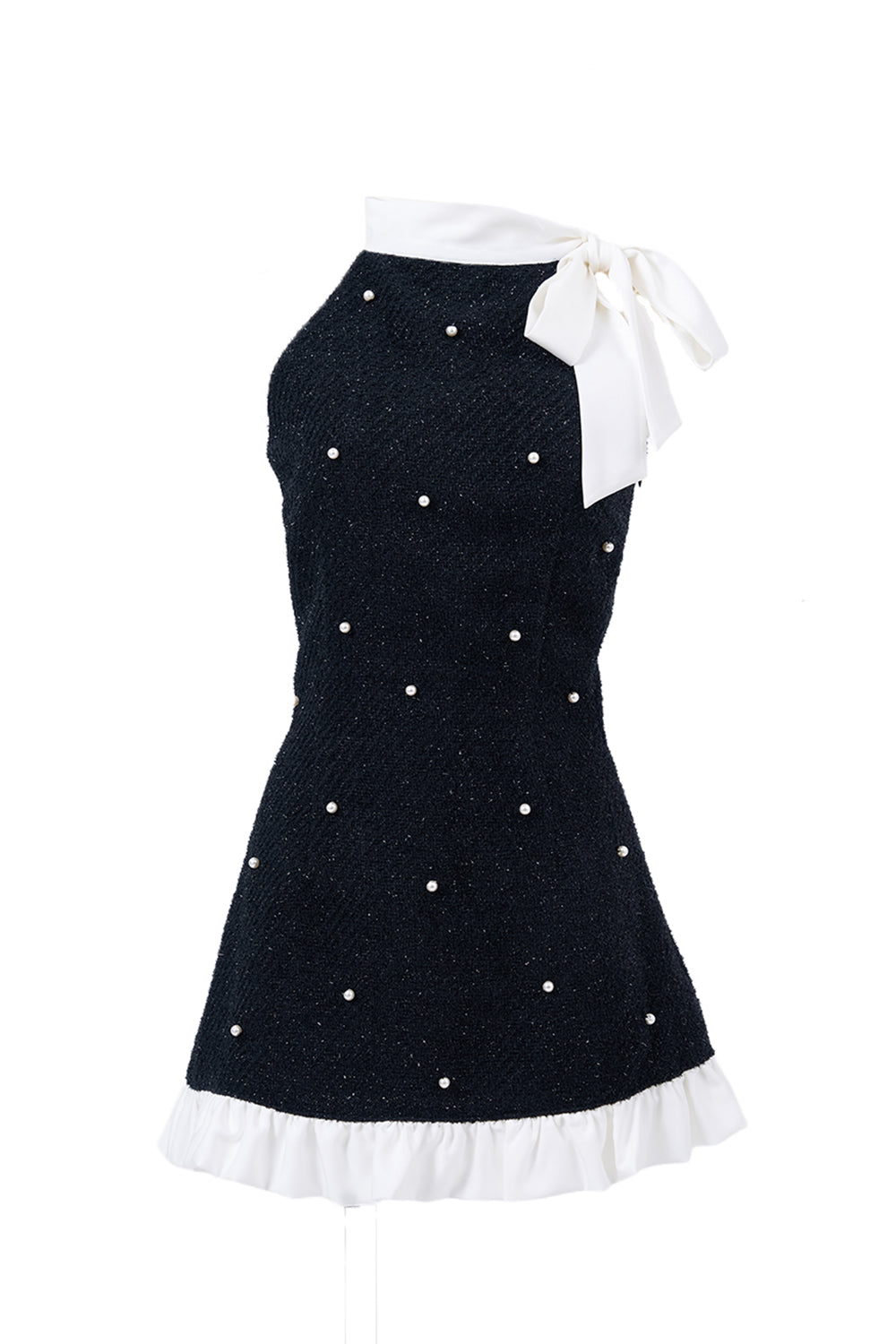 ツイードパールミニワンピース