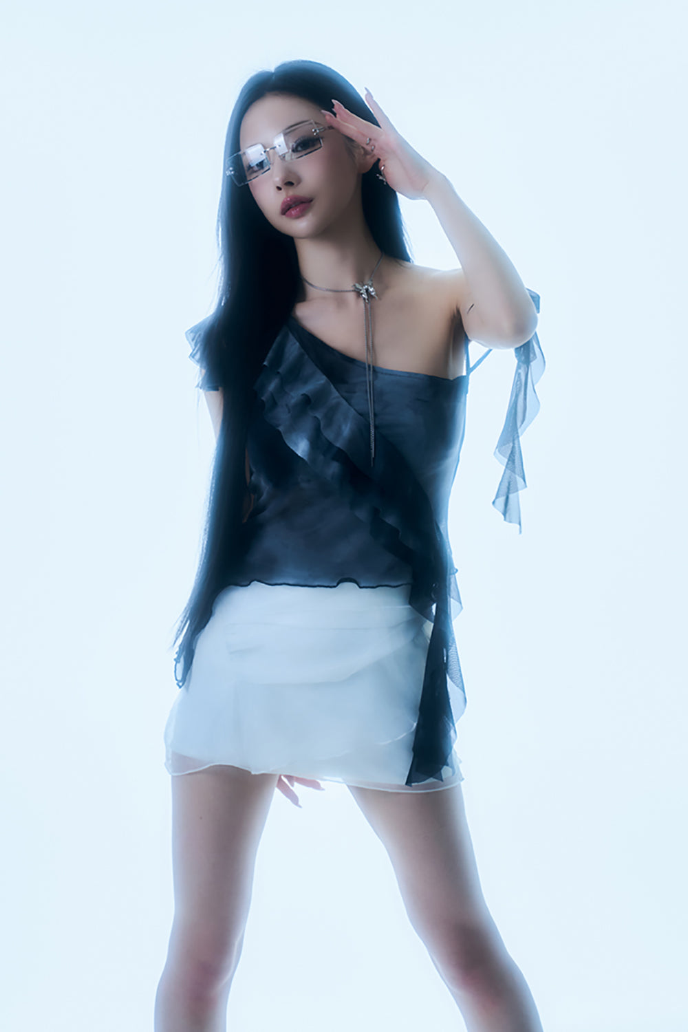 Shadow Fringe Sheer Top