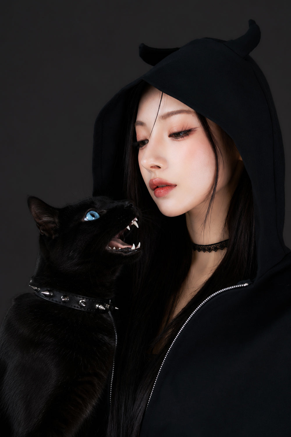Devil Zip Hoodie Set