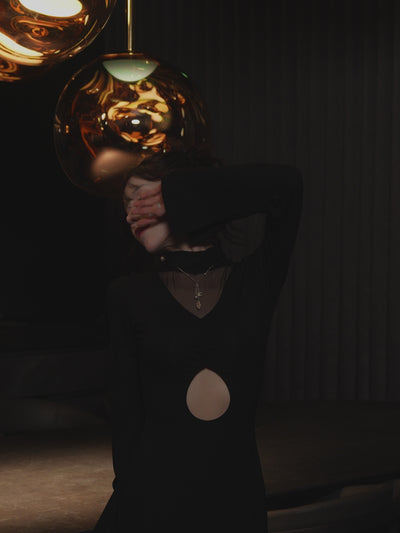 ベリアミミ BELEARMIMI デザインパールベロアコンビネゾンBlack黒M 公式】BELEAR MIMI（ベリアミミ）