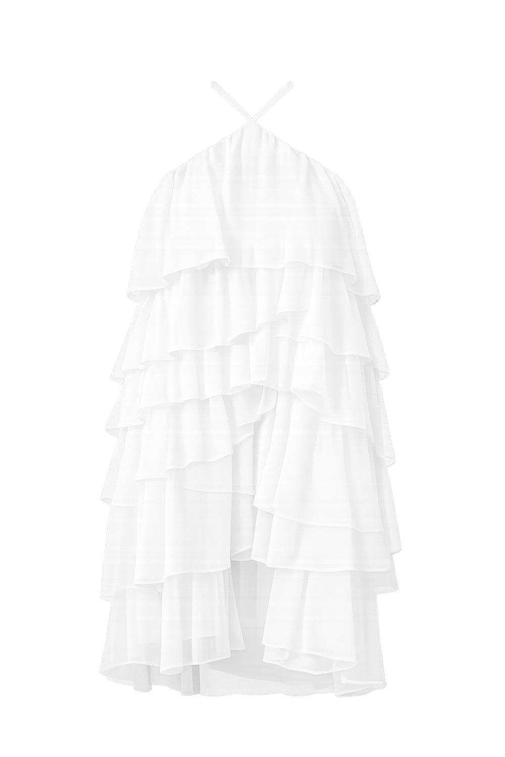 シアーホルターティアードミニワンピース